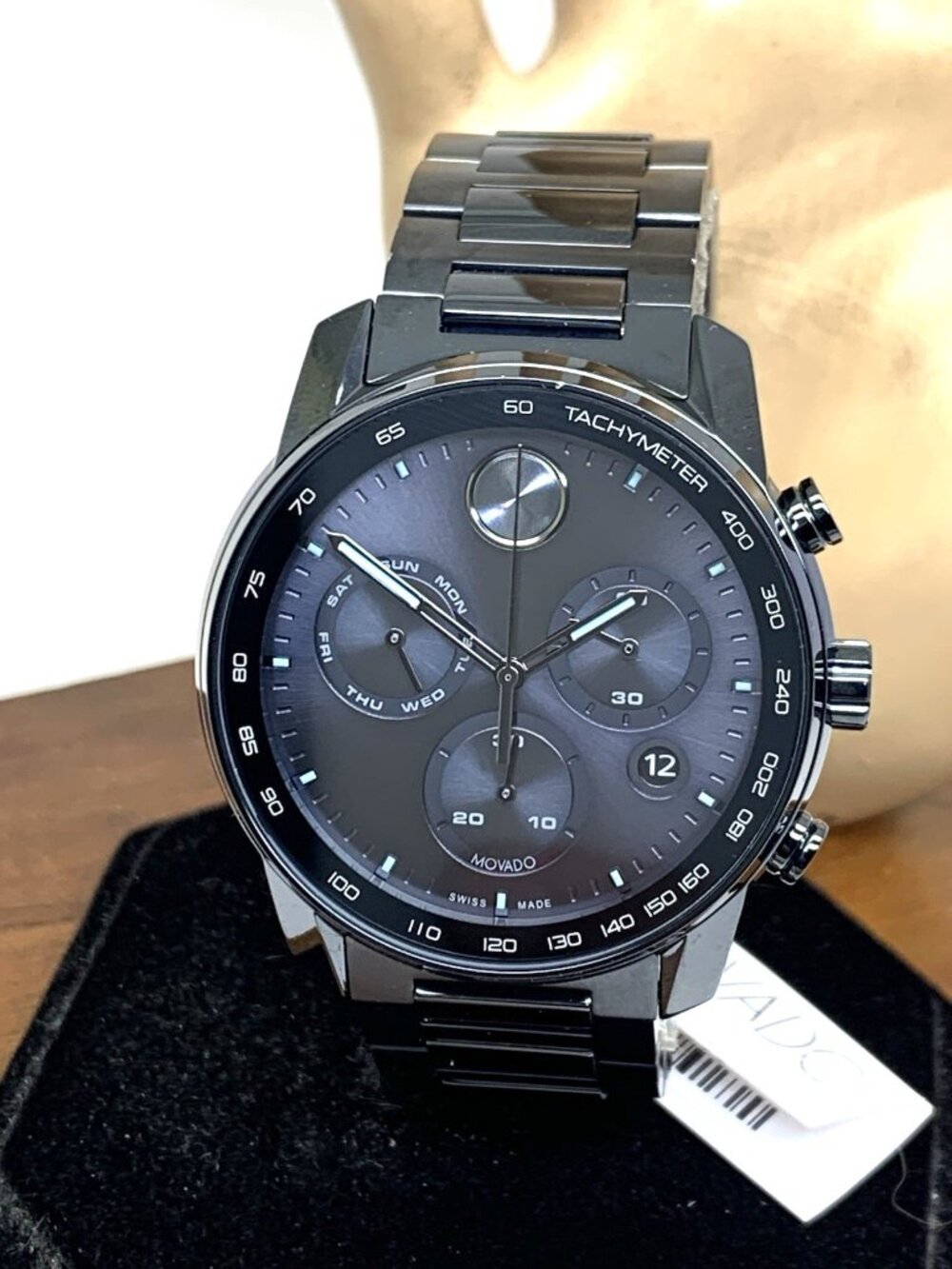 Movado Men's Watch 3600868 Bold Blue Dial Swiss Quartz Chronograph Steel 44mm